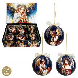 S/6 BOLAS MEMORY ÁNGEL POLYFOAM 3/M 7,50 X 7,50 X 7,50 CM