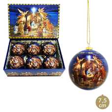 S/6 BOLAS MEMORY NACIMIENTO POLYFOAM 7,50 X 7,50 X 7,50 CM