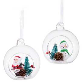 COLGANTE BOLA FIGURA CRISTAL 2/M 8 X 8 CM