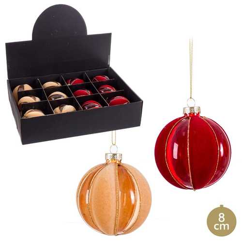 COLGANTE BOLA CRISTAL 2/C 8 X 8 CM