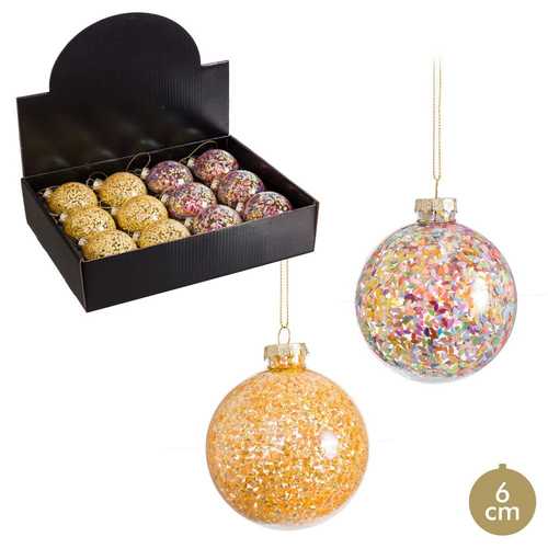 COLGANTE BOLA CRISTAL 2/C 6 X 6 CM