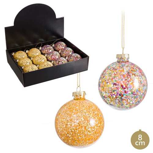 COLGANTE BOLA CRISTAL 2/C 8 X 8 CM