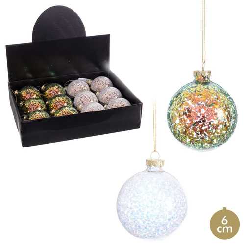 COLGANTE BOLA CRISTAL 2/C 6 X 6 CM