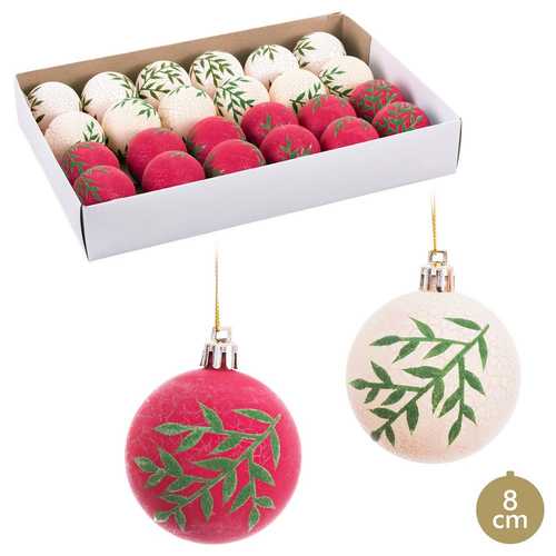 BOLA HOJAS PS 4/C 6 X 6 X 6 CM