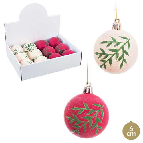 BOLA HOJAS PS 4/C 8 X 8 X 8 CM