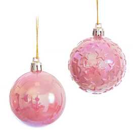 S/20 BOLA PERLA PS ROSA 6 X 6 X 6 CM