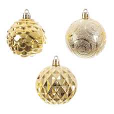 S/12 BOLA PLÁSTICO ORO 6 X 6 X 6 CM S/12 BOLA PLÁSTICO ORO 6 X 6 X 6 CM