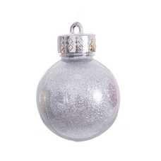 S/9 BOLA PLÁSTICO PLATA 6 X 6 X 6 CM