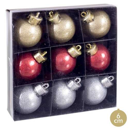 S/9 BOLA PLÁSTICO MULTICOLOR 6 X 6 X 6 CM