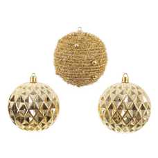 S/3 BOLA PLÁSTICO ORO 8 X 8 X 8 CM S/3 BOLA PLÁSTICO ORO 8 X 8 X 8 CM