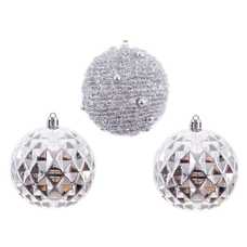 S/3 BOLA PLÁSTICO PLATA 8 X 8 X 8 CM S/3 BOLA PLÁSTICO PLATA 8 X 8 X 8 CM