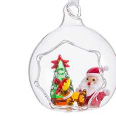 BOLA PAPA NOEL CRISTAL 6 X 6 X 6 CM