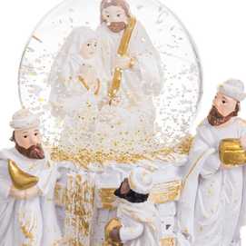 BOLA NIEVE NACIMIENTO RESINA 9,20 X 8,50 X 10 CM