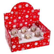 BOLA NIEVE JENGIBRE RESINA / CRISTAL 6,50 X 6,50 X 8,50 CM