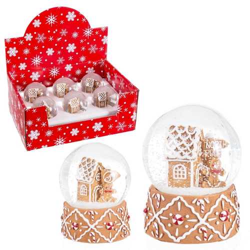 BOLA NIEVE JENGIBRE RESINA / CRISTAL 6,50 X 6,50 X 8,50 CM
