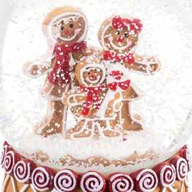 BOLA NIEVE JENGIBRE RESINA / CRISTAL 8,50 X 8,50 X 10,20 CM