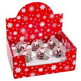 BOLA NIEVE PAPA NOEL 2/M 7,50 X 7,50 X 9 CM