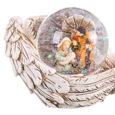 BOLA NIEVE NACIMIENTO RESINA / CRISTAL 8,50 X 5,80 X 6,50 CM