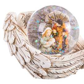 BOLA NIEVE NACIMIENTO RESINA / CRISTAL 8,50 X 5,80 X 6,50 CM