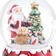 BOLA NIEVE PAPA NOEL CON MÚSICA 10,50 X 11,50 X 14,50 CM