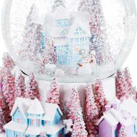 BOLA NIEVE CASAS RESINA / CRISTAL 11,50 X 11,50 X 13,20 CM