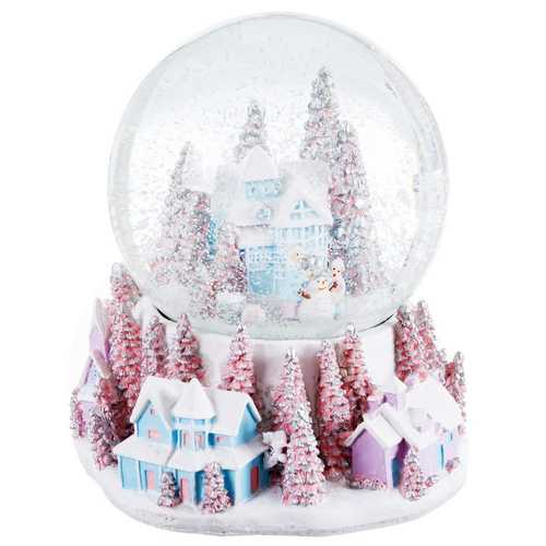 BOLA NIEVE CASAS RESINA / CRISTAL 11,50 X 11,50 X 13,20 CM