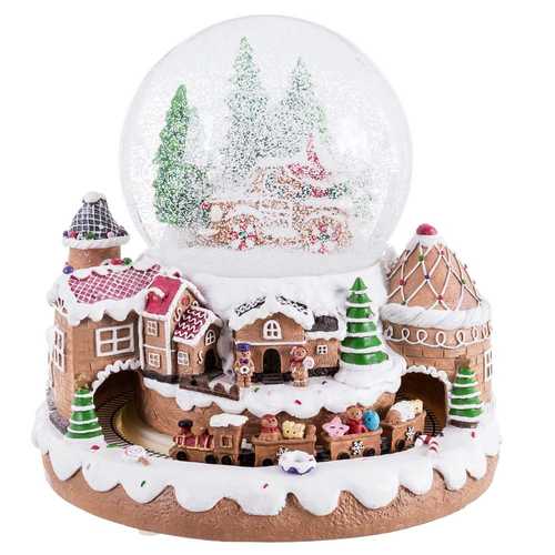 BOLA NIEVE LUZ, MÚSICA Y MOVIMIENTO 24 X 24 X 24 CM