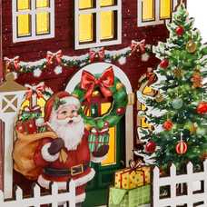 CASA CON LUZ MADERA 15,70 X 10,80 X 27,20 CM