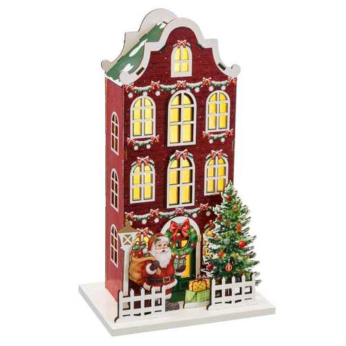 CASA CON LUZ MADERA 15,70 X 10,80 X 27,20 CM