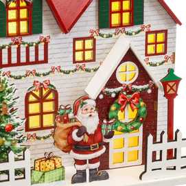 CASA CON LUZ MADERA 24 X 14 X 21,50 CM