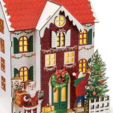 CASA CON LUZ MADERA 24 X 15,50 X 24 CM