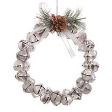 CORONA 38 CASCABELES METAL PLATA 17 X 15,50 CM CORONA 38 CASCABELES METAL PLATA 17 X 15,50 CM