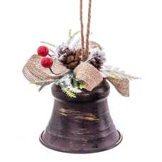 COLGANTE CAMPANA CON FLORES 10 X 7,50 X 18 CM