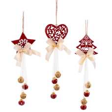 COLGANTE CASCABELES ROJO 3/M 9 X 3 X 35 CM