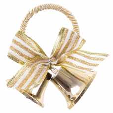 COLGANTE 2 CAMPANAS ORO 12 X 6,50 X 14 CM