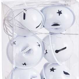 S/6 CASCABEL METAL BLANCO 4 X 4 X 4 CM