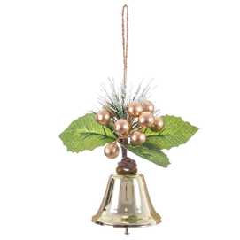 COLGANTE ACEBO CAMPANA PLÁSTICO 3/C 10 X 6,50 CM