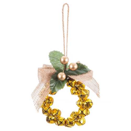 COLGANTE ARO CASCABELES METAL ORO 8 X 8 X 10 CM