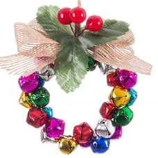 COLGANTE ARO CASCABELES METAL MULTICOLOR 8 X 8 X 10 CM