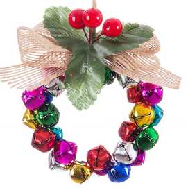 COLGANTE ARO CASCABELES METAL MULTICOLOR 8 X 8 X 10 CM