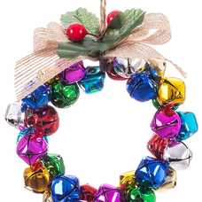 COLGANTE ARO CASCABELES METAL MULTICOLOR 10 X 10 X 14 CM