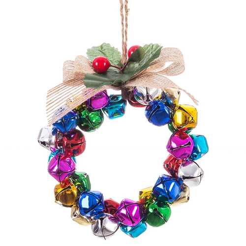 COLGANTE ARO CASCABELES METAL MULTICOLOR 10 X 10 X 14 CM