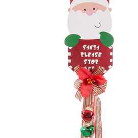 COLGANTE PUERTA 5 CASCABELES MDF-METAL 9 X 3 X 43 CM