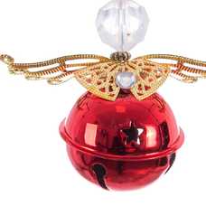 COLGANTE ÁNGEL CASCABEL PLÁSTICO/METAL 10 X 5 X 5 CM