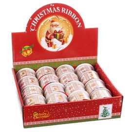 ROLLO CINTA CIERVOS POLIESTER ORO 270 X 6 CM