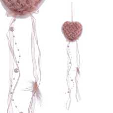 COLGANTE CORAZÓN TEJIDO 35 CM