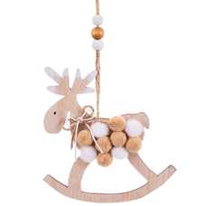 COLGANTE BOLITAS ANIMALES MADERA 24 X 12 CM