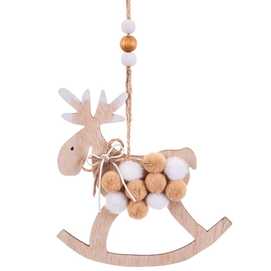 COLGANTE BOLITAS ANIMALES MADERA 24 X 12 CM