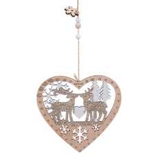 COLGANTE CORAZÓN MADERA 18 X 5 X 18 CM