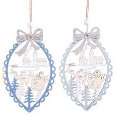 COLGANTE OVAL MADERA 2/M 8,50 X 1 X 21 CM